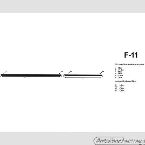 Stootlijsten set zwart Subaru Forester 2012- - Afbeelding 2