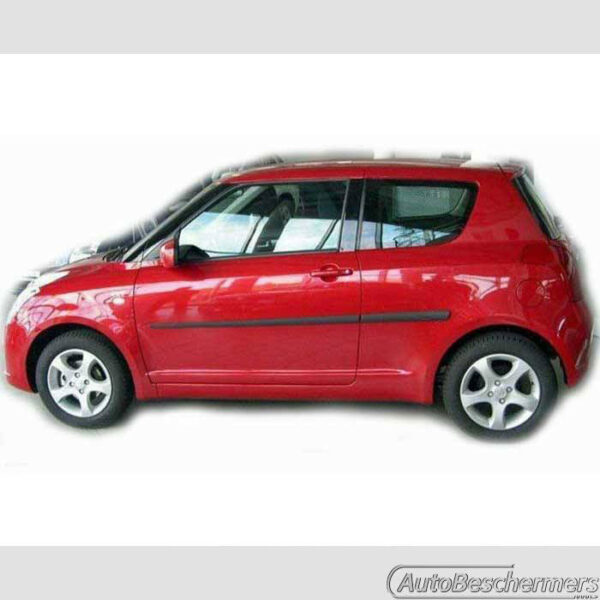 Stootlijsten set zwart Suzuki Swift 3-deurs 05.2005-09.2010