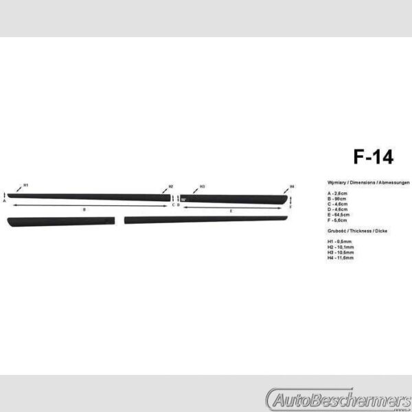 Stootlijsten set zwart Suzuki Swift 5-deurs 05.2005-09.2010 - Afbeelding 3