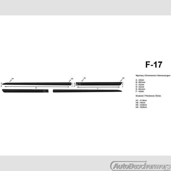 Stootlijsten set zwart Suzuki Swift 5-deurs 09.2010- - Afbeelding 4