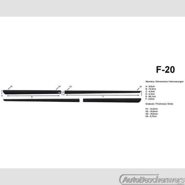 Stootlijsten set zwart Suzuki SX4 S-Cross 10.2013- - Afbeelding 4