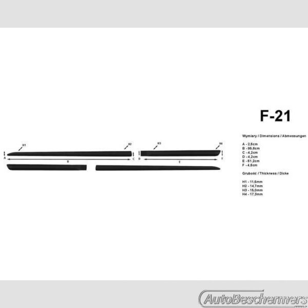 Stootlijsten set zwart Suzuki SX4 5-deurs 06.2006-09.2013 - Afbeelding 3