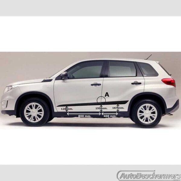 Stootlijsten set zwart Suzuki Vitara 03.2015- breed - Afbeelding 4