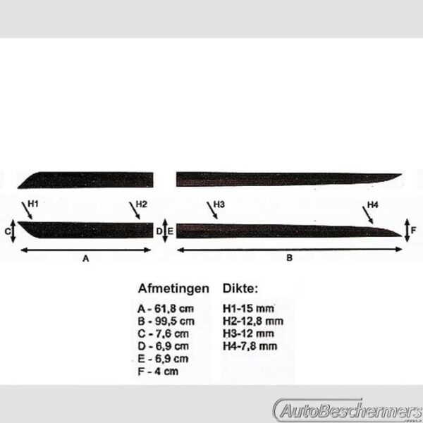 Stootlijsten set zwart Suzuki Vitara 03.2015- breed - Afbeelding 5