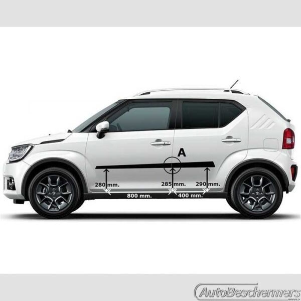 Stootlijsten set zwart Suzuki Ignis 10.2016- - Afbeelding 3