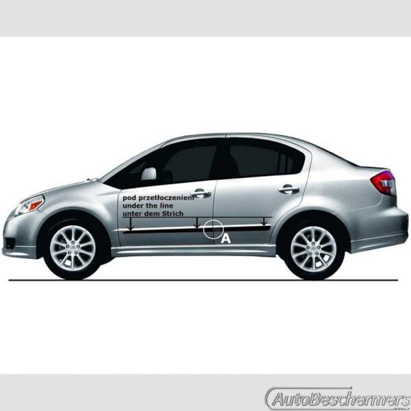 Stootlijsten set zwart Suzuki SX4 Sedan 2008-2013 - Afbeelding 3