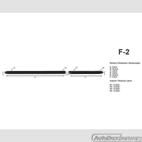 Stootlijsten set zwart Toyota Aygo 5-deurs 05.2005-06.2014 - Afbeelding 2