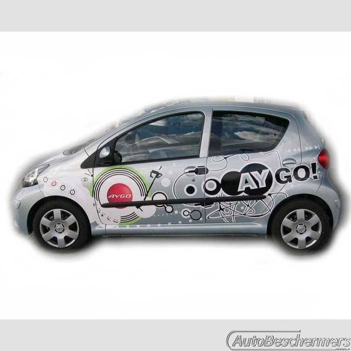 Stootlijsten set zwart Toyota Aygo 5-deurs 05.2005-06.2014