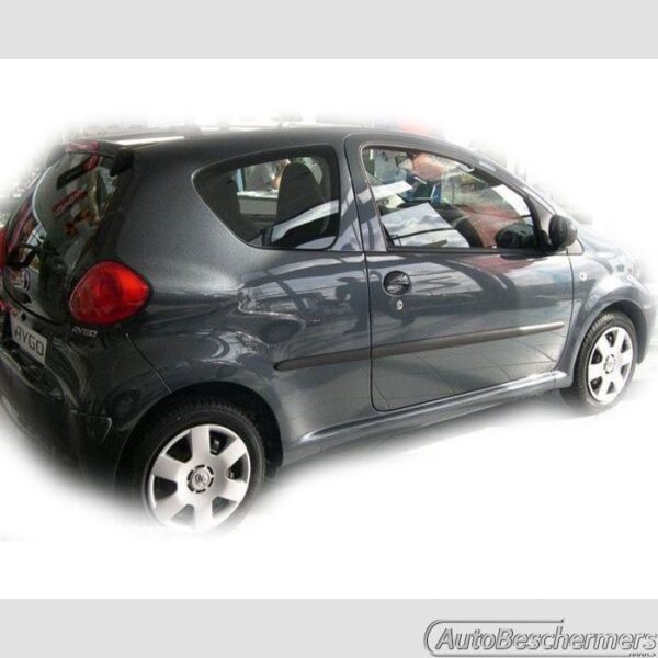 Stootlijsten set zwart Toyota Aygo 3-deurs 05.2005-06.2014 - Afbeelding 2