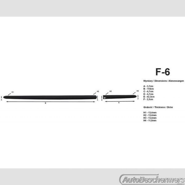 Stootlijsten set zwart Toyota Aygo 3-deurs 05.2005-06.2014 - Afbeelding 3