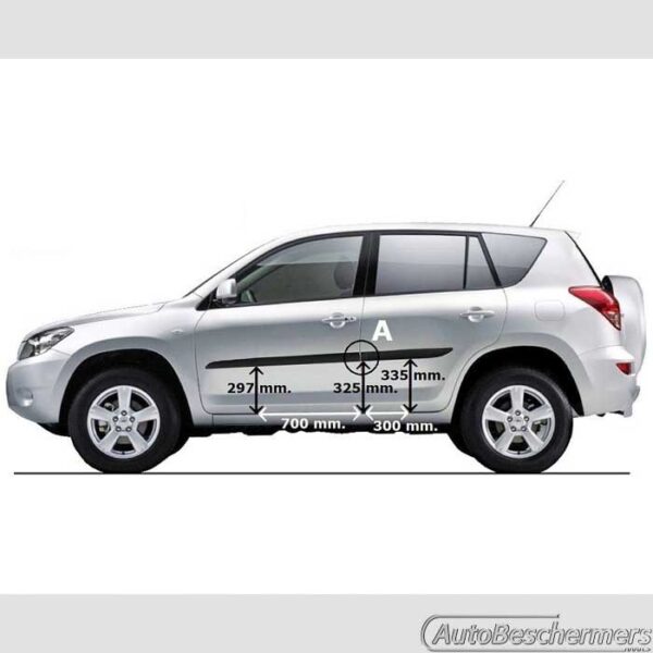 Stootlijsten set zwart small Toyota RAV4 04.2006-02.2013 - Afbeelding 4