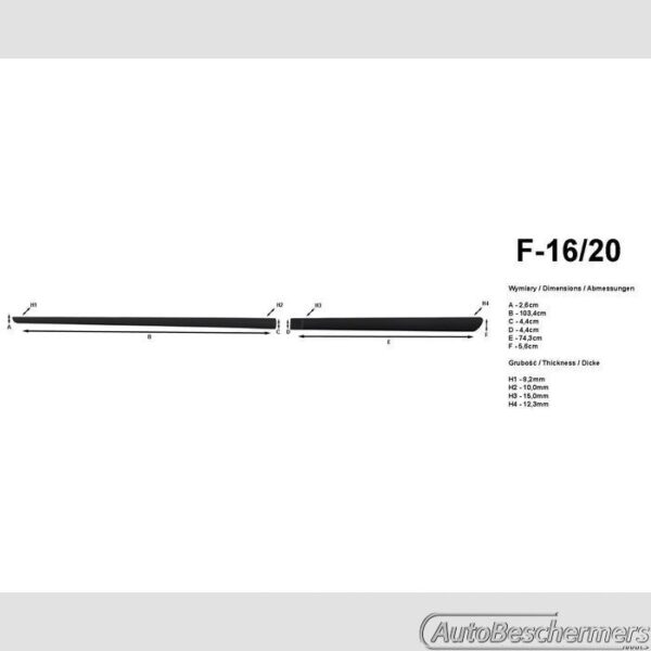 Stootlijsten set zwart Toyota Corolla Verso 03.2004-03.2009 - Afbeelding 2