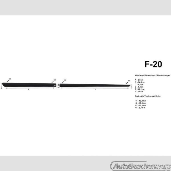 Stootlijsten set zwart Toyota Avensis 01.2009- - Afbeelding 2