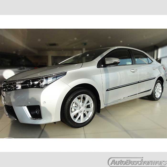 Stootlijsten set zwart Toyota Corolla Sedan 2013-04.2019
