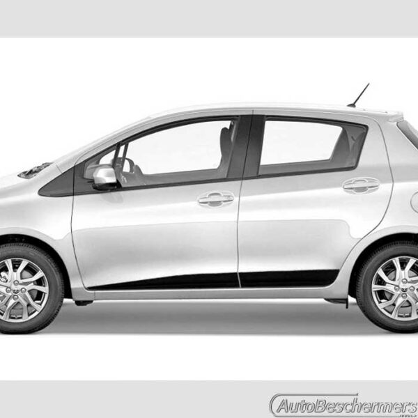Stootlijsten set zwart breed Toyota Yaris 5-deurs 09.2011-07.2014 - Afbeelding 2