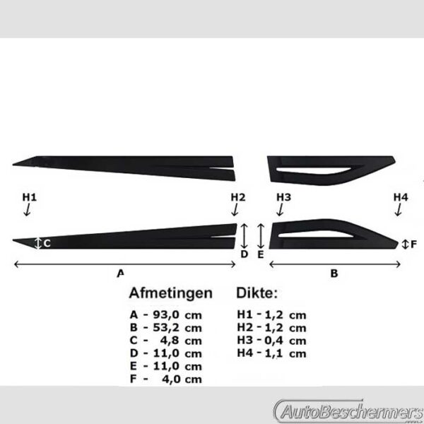 Stootlijsten set zwart open Suzuki Across 09.2020- - Afbeelding 6