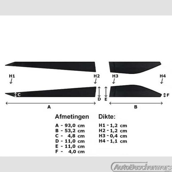 Stootlijsten set zwart Suzuki Across 09.2020- - Afbeelding 5