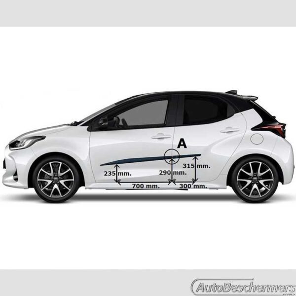Stootlijsten set zwart Toyota Yaris 5-deurs 08.2020- - Afbeelding 5