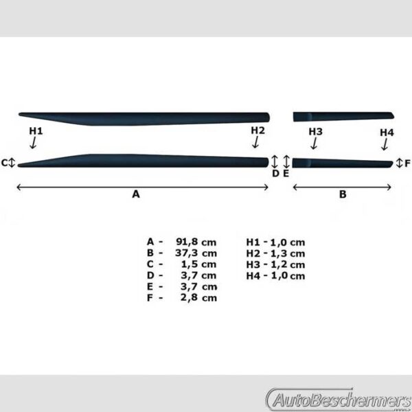Stootlijsten set zwart Toyota Yaris 5-deurs 08.2020- - Afbeelding 6