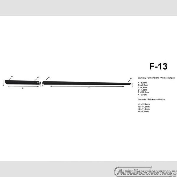 Stootlijsten set zwart Toyota Yaris 3-deurs 1998-12.2005 - Afbeelding 2