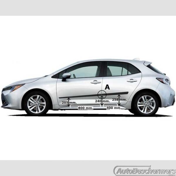 Stootlijsten set zwart Toyota Corolla HB 04.2019- - Afbeelding 5