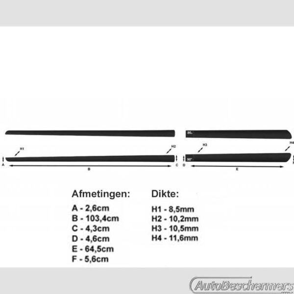 Stootlijsten set zwart Toyota Corolla HB 04.2019- - Afbeelding 6