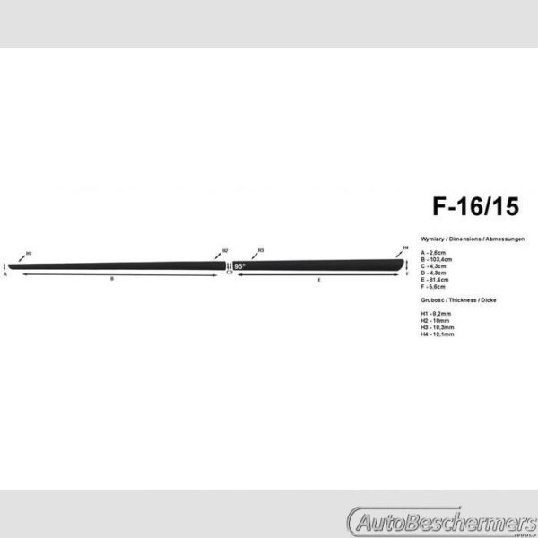 Stootlijsten set zwart Toyota Camry 2006-2011 - Afbeelding 2