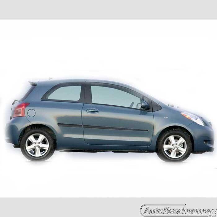 Stootlijsten set zwart Toyota Yaris 3-deurs 01.2006-08.2011