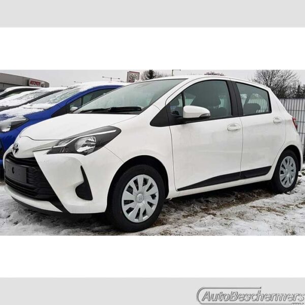 Stootlijsten set zwart breed Toyota Yaris 5-deurs 04.2017-08.2020