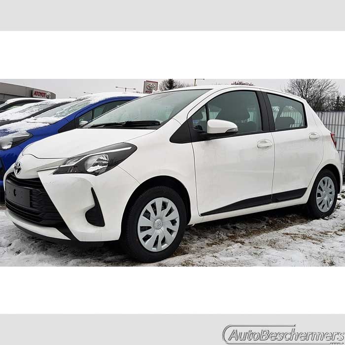 Stootlijsten set zwart breed Toyota Yaris 5-deurs 04.2017-08.2020