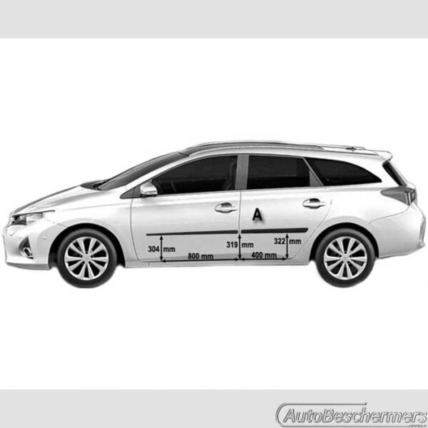Stootlijsten set zwart Toyota Auris Wagon 07.2013- - Afbeelding 4