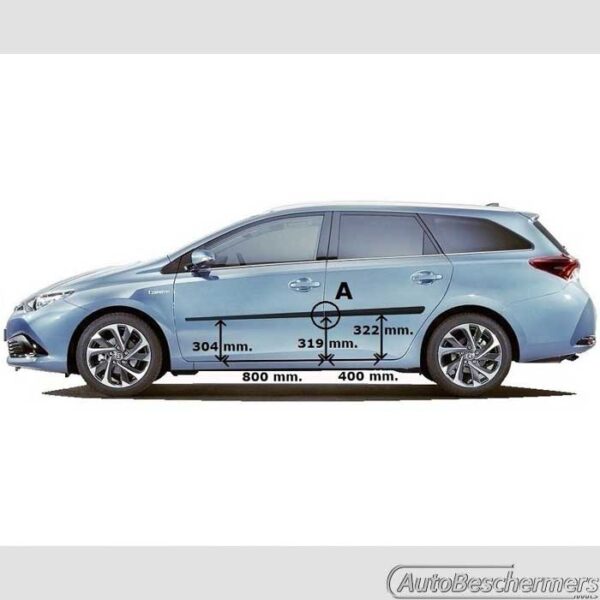 Stootlijsten set zwart Toyota Auris Touring Sports 09.2015-03.2019 - Afbeelding 4