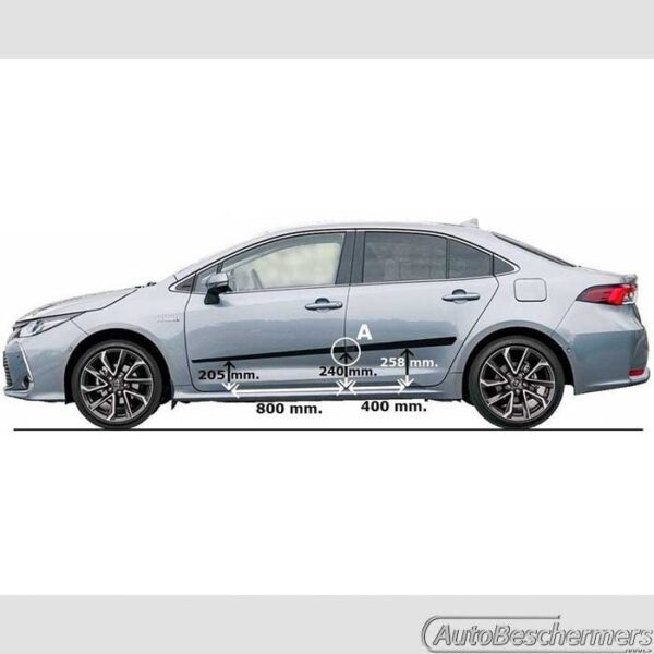 Stootlijsten set zwart Toyota Corolla Sedan 04.2019- - Afbeelding 5