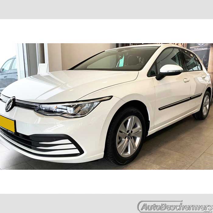 Stootlijsten set zwart-zilver Volkswagen Golf 8 10.2019-