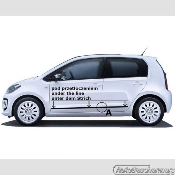 Stootlijsten set zwart Volkswagen UP 5-deurs 11.2011- - Afbeelding 4