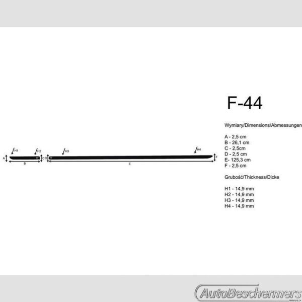 Stootlijsten set zwart Volkswagen UP 3-deurs 11.2011- - Afbeelding 2