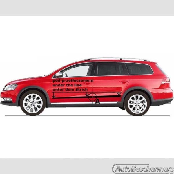 Stootlijsten set zwart Volkswagen Passat Variant Alltrack B7 11.2010- - Afbeelding 4