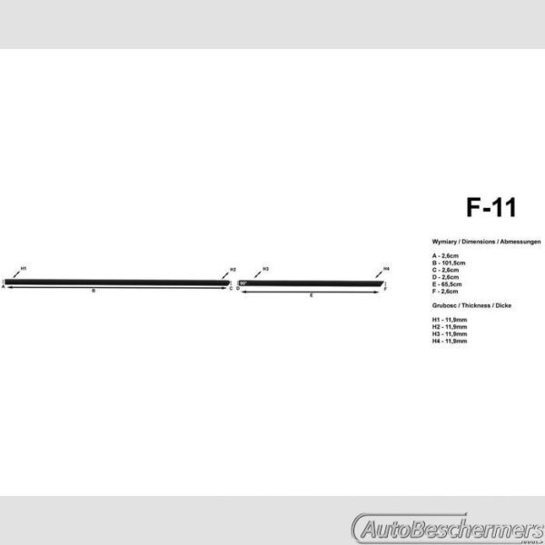 Stootlijsten set zwart Volkswagen Jetta 09.2005-12.2010 - Afbeelding 2
