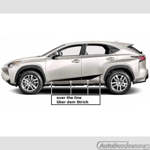 Stootlijsten set zwart Lexus NX 10.2014-- - Afbeelding 4