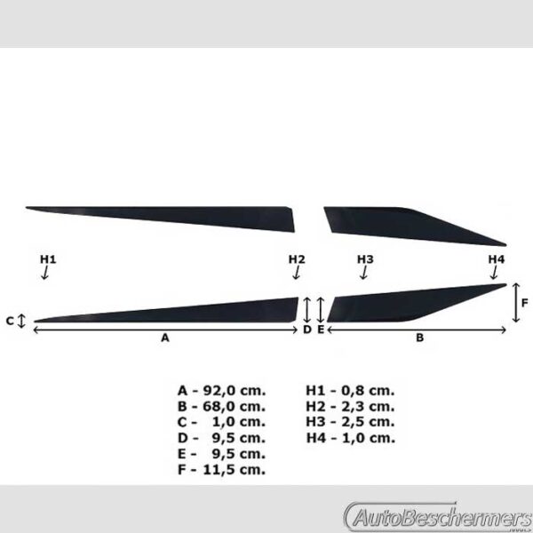 Stootlijsten set zwart Lexus NX 10.2014-- - Afbeelding 5