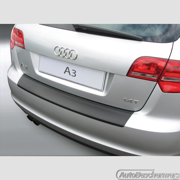 Achterbumperbeschermer zwart Audi A3 en S3 Sportback 5-deurs 06.2008-05.2012
