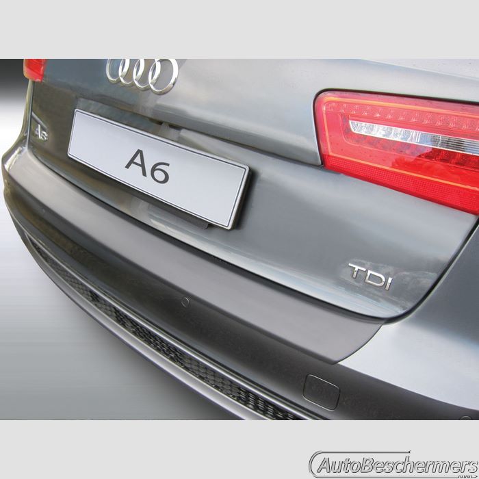 Achterbumperbeschermer zwart Audi A6 Avant en S-Line 09.2011-08.2014 niet RS en S6