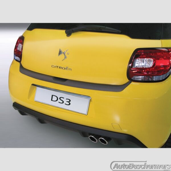 Achterbumperbeschermer zwart Citroën DS3 en DS3 Cabriolet 03.2010-10.2019