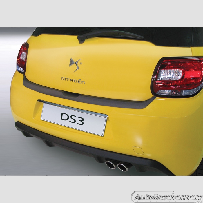 Achterbumperbeschermer zwart Citroën DS3 en DS3 Cabriolet 03.2010-10.2019