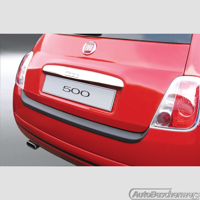 Achterbumperbeschermer zwart Fiat 500 en 500CC 10.2007-06.2015