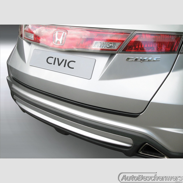 Achterbumperbeschermer zwart Honda Civic 01.2006-12.2011