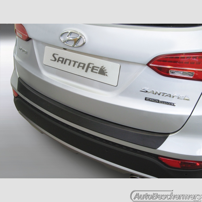 Achterbumperbeschermer zwart Hyundai Santa Fe 09.2012-10.2015