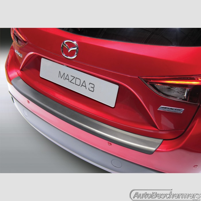 Achterbumperbeschermer zwart Mazda3 5-deurs 10.2013-02.2019