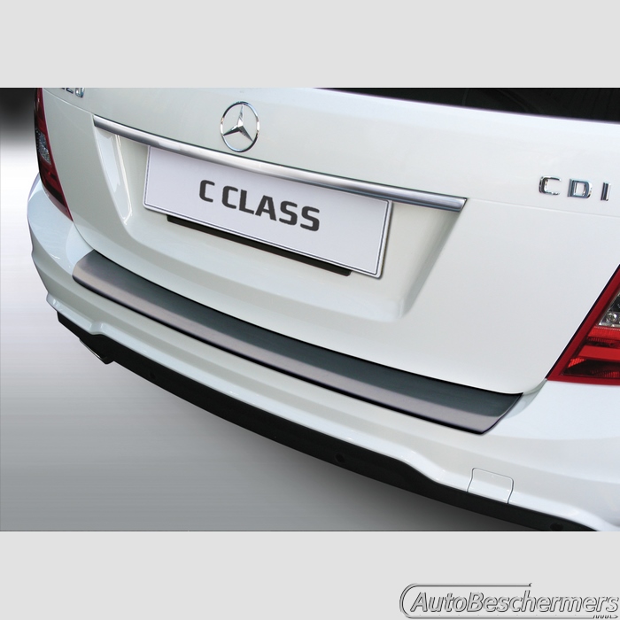 Achterbumperbeschermer zwart Mercedes C-Klasse W204T Touring 06.2011-05.2014