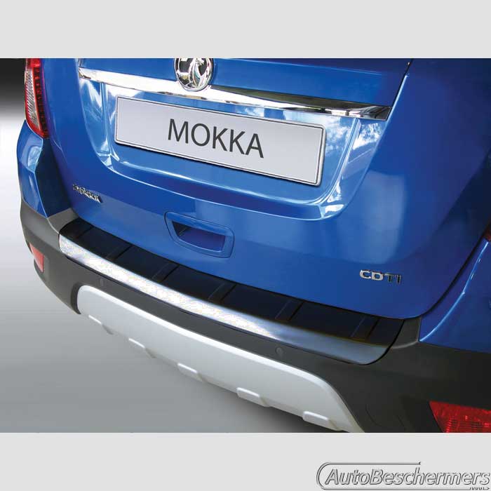 Achterbumperbeschermer zwart met ribbel Opel Mokka 11.2012-08.2016